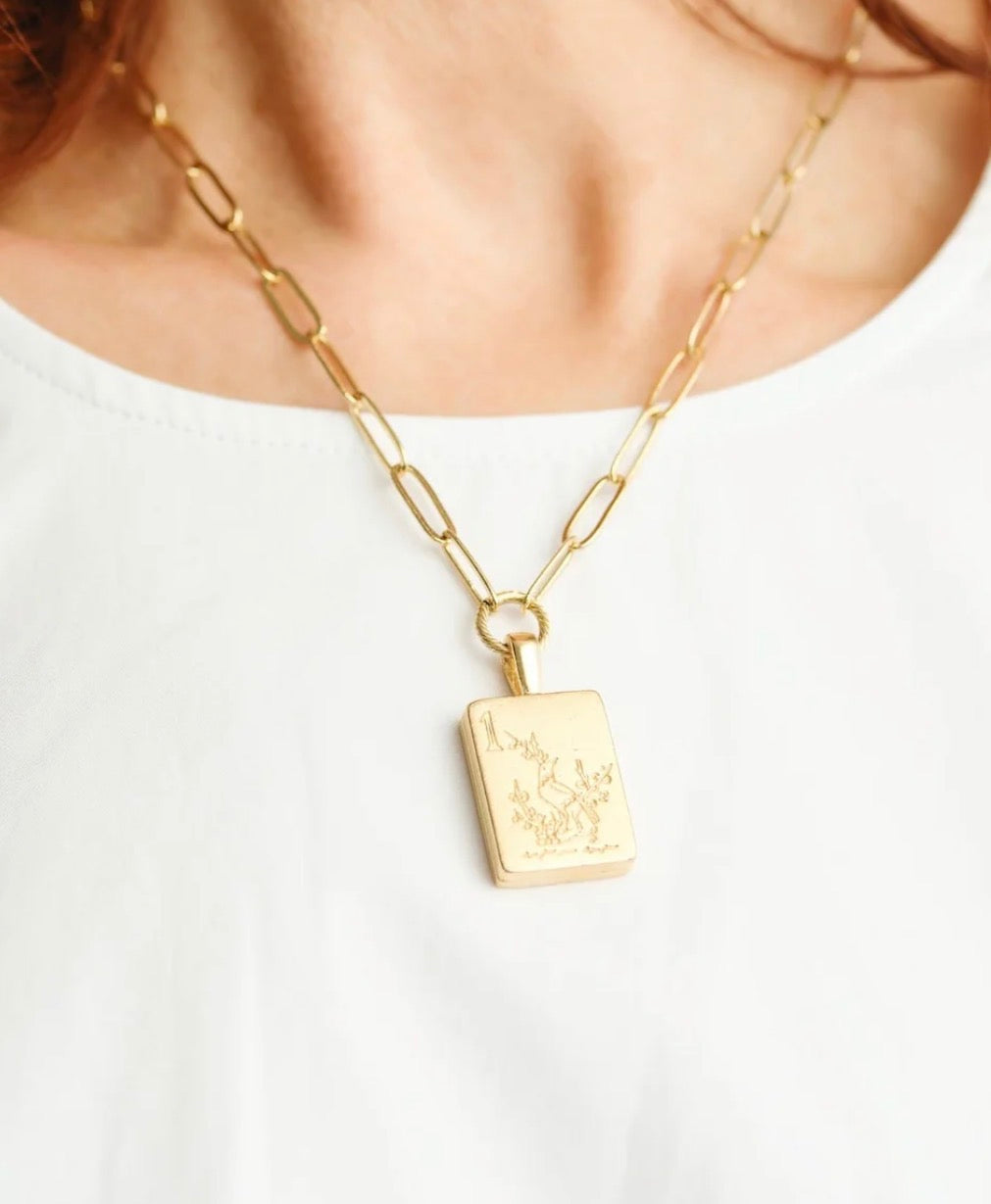 Bird Bam Mahjong Medium Paperclip Necklace