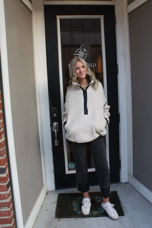 Fleece Zipper Pocket Pullover