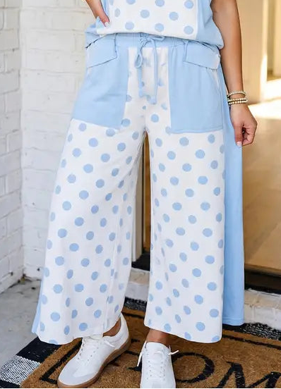 Las Polka Dot Print Pant