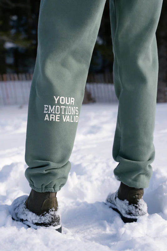 Your Emotions Are Valid Olive Sweatpants