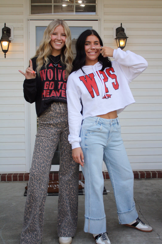 All Wolves Go To Heaven Cropped Hoodie