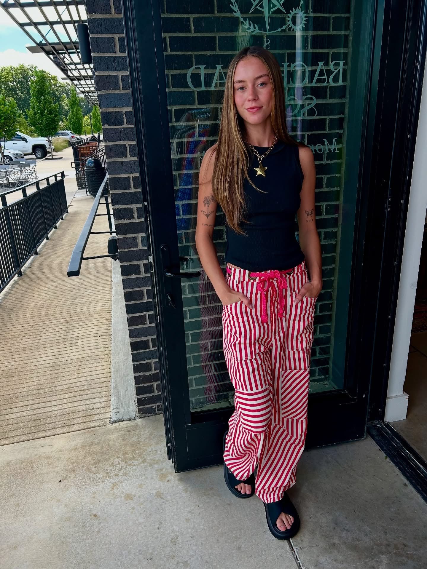 Railraod Stripe Utility Pants