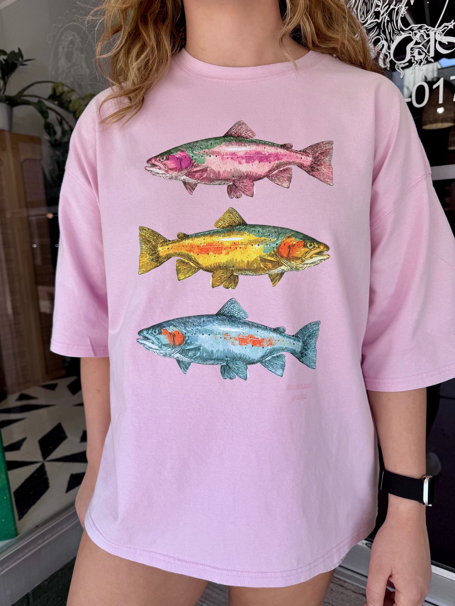 Multi Color Fish Graphic Tee