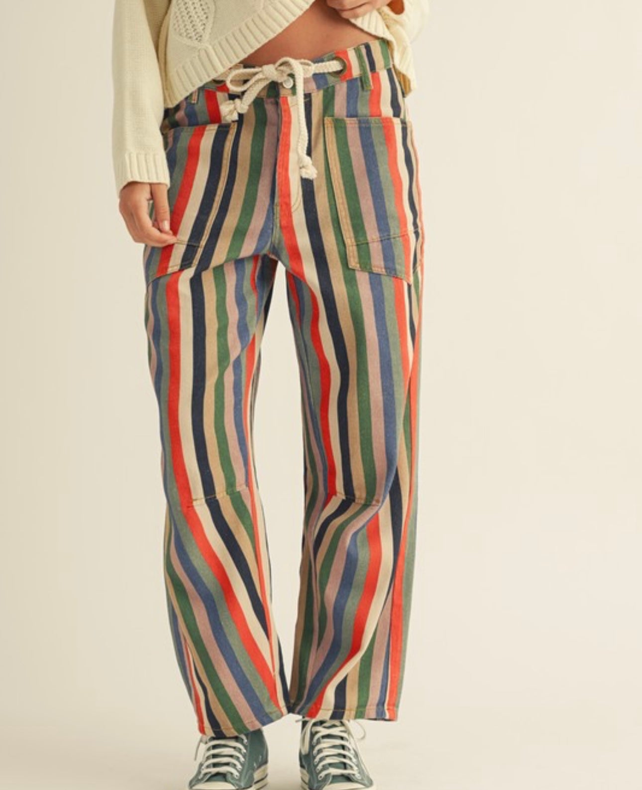 Washed Multi Color Relaxed Pants