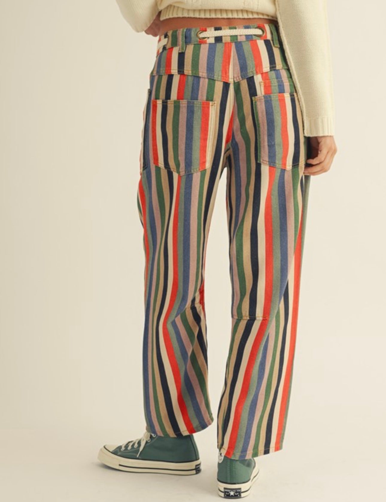 Washed Multi Color Relaxed Pants