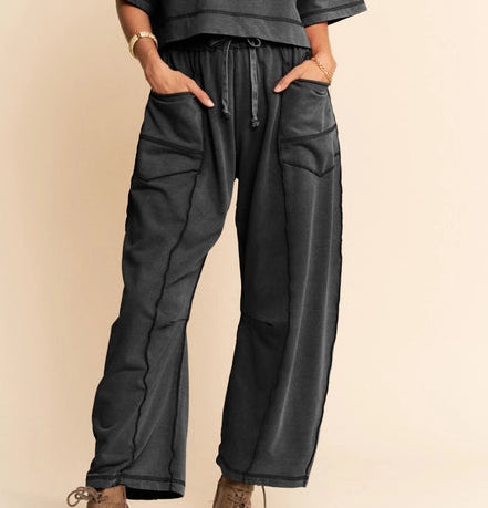MINERAL Washed Exposed Barrel Pants