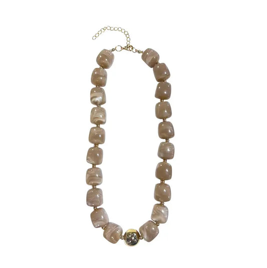 Jennifer Chunky Mocha Beaded Necklace