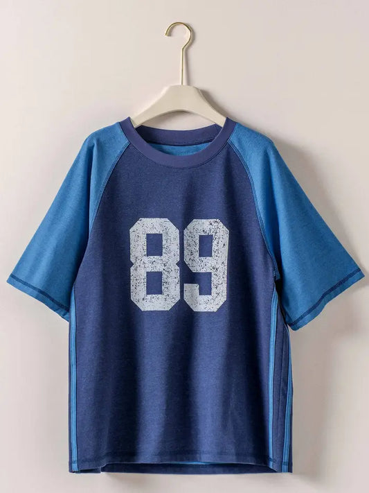 Vintage Varsity Graphic Raglan Sleeve Tee