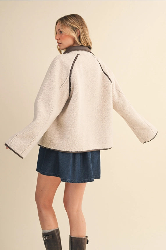 Reversible Oversized Sherpa Jacket
