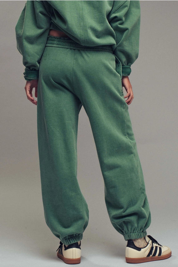 Wide Leg Cotton Blend Jogger Sweatpants