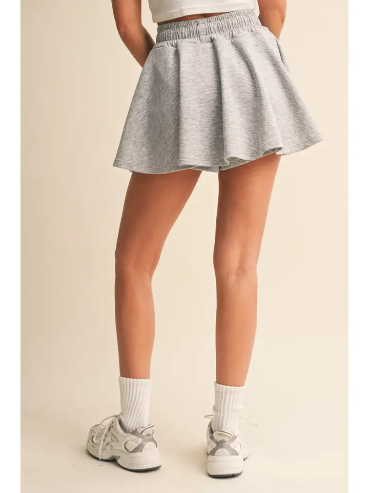 French Terry Layered Mini Skirt