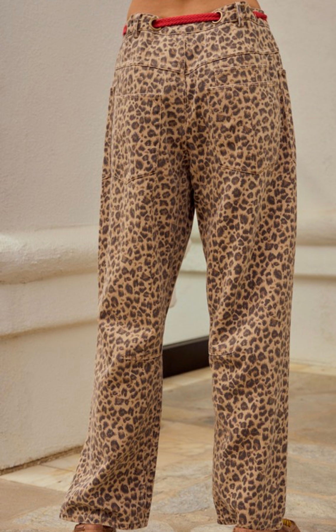 Washed Vintage Leopard Pants