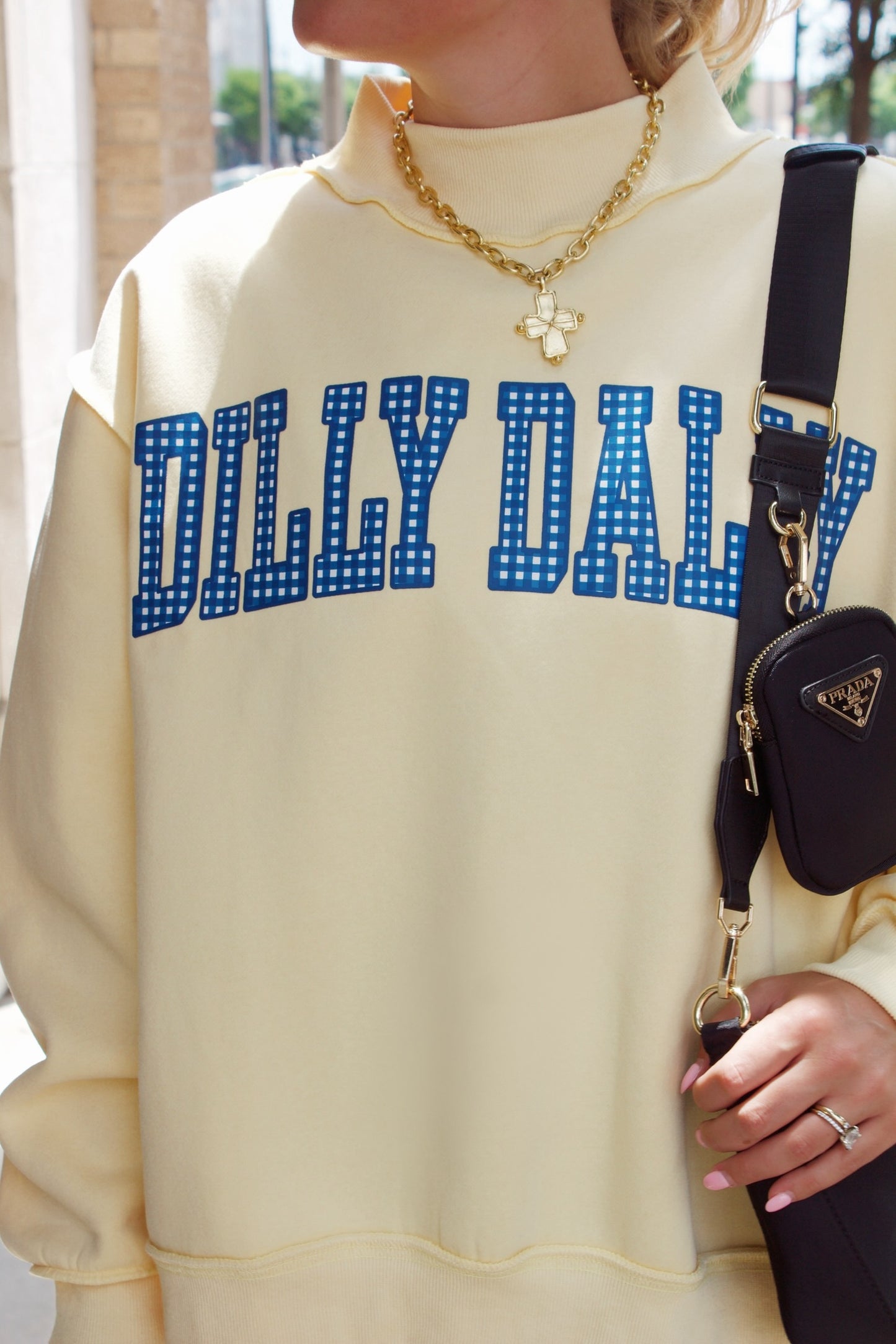DILLYDALLY Reversible Mockneck Sweatshirt