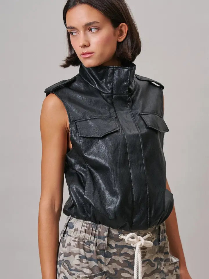 Statement Architectural Coated Vest