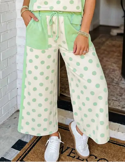 Las Polka Dot Print Pant