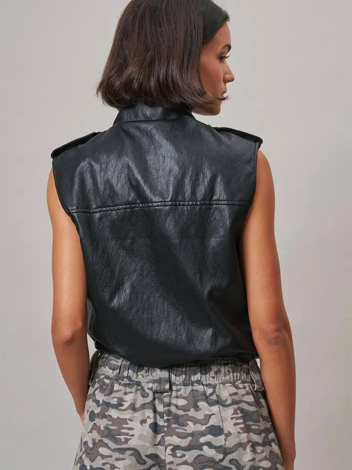 Statement Architectural Coated Vest