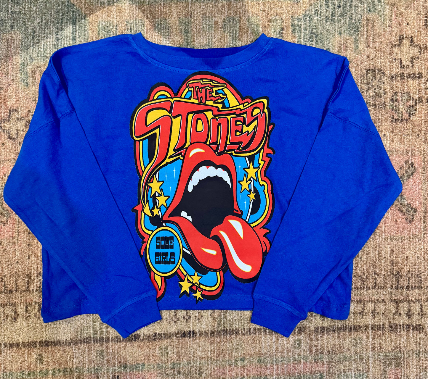 Blue Rolling Stones Long Sleeve