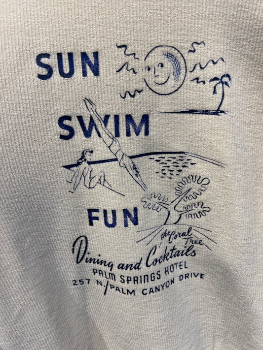 Palm Springs Sun Swim Fun Corded Sweatshirt