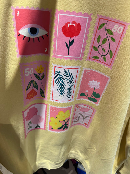 Flower Stamp Sweatshirt