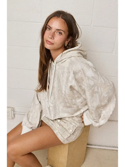 Camo Cropped Hoodie