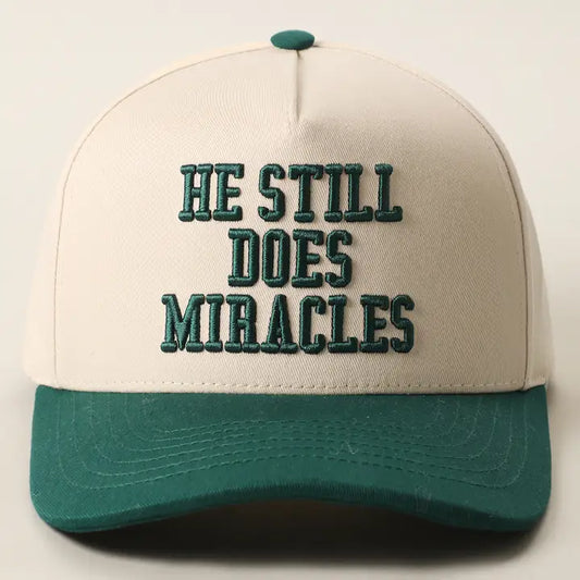 He Still Does Miracles Embroidered Two-Tone Trucker Hat