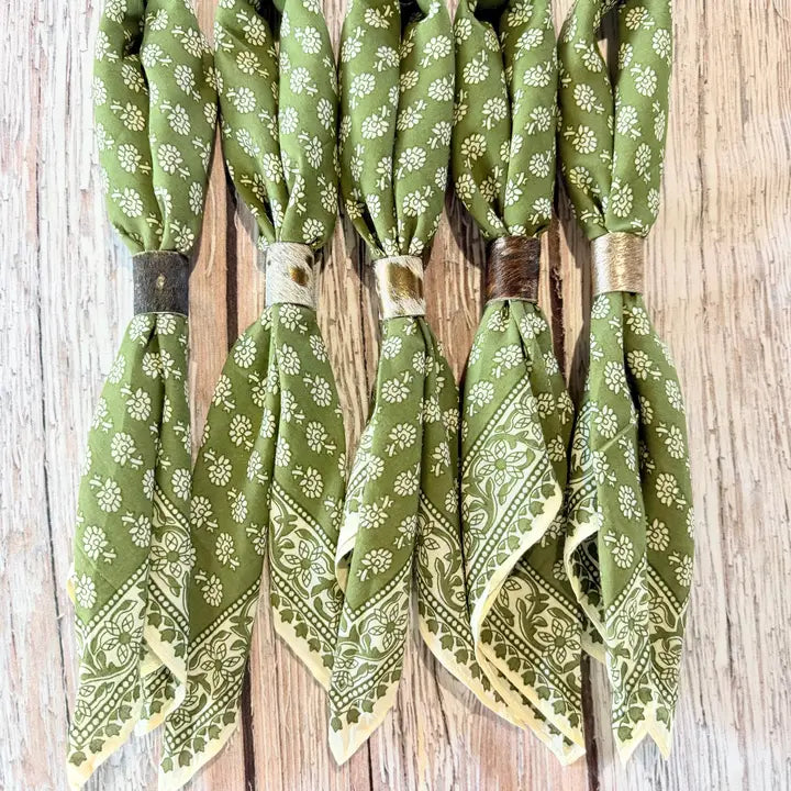 Olive Floral Bandanas