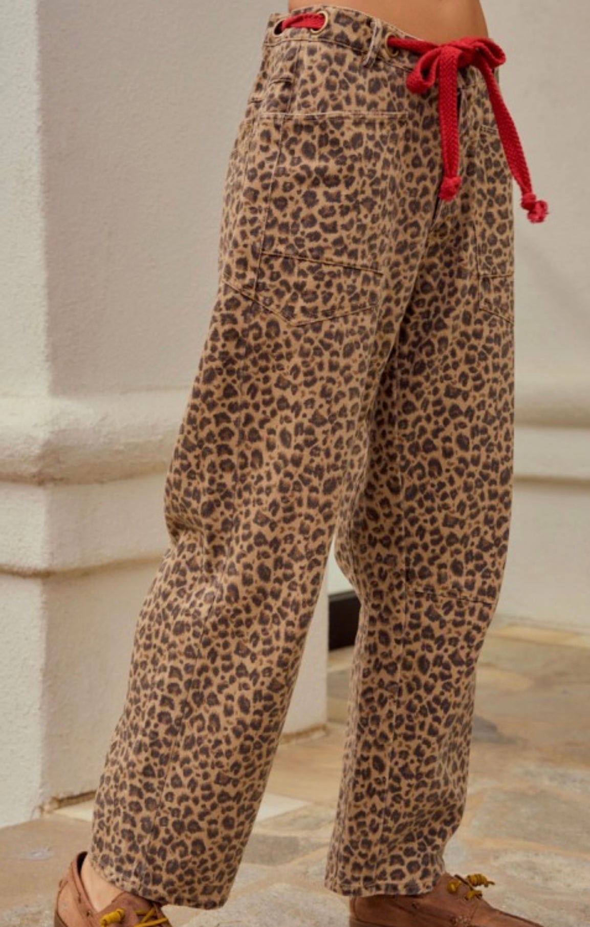 Washed Vintage Leopard Pants
