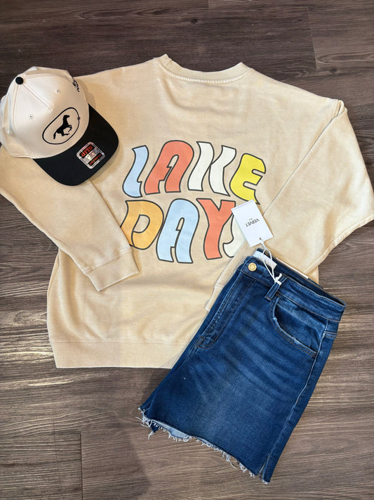 Tan Lake Days Sweatshirt