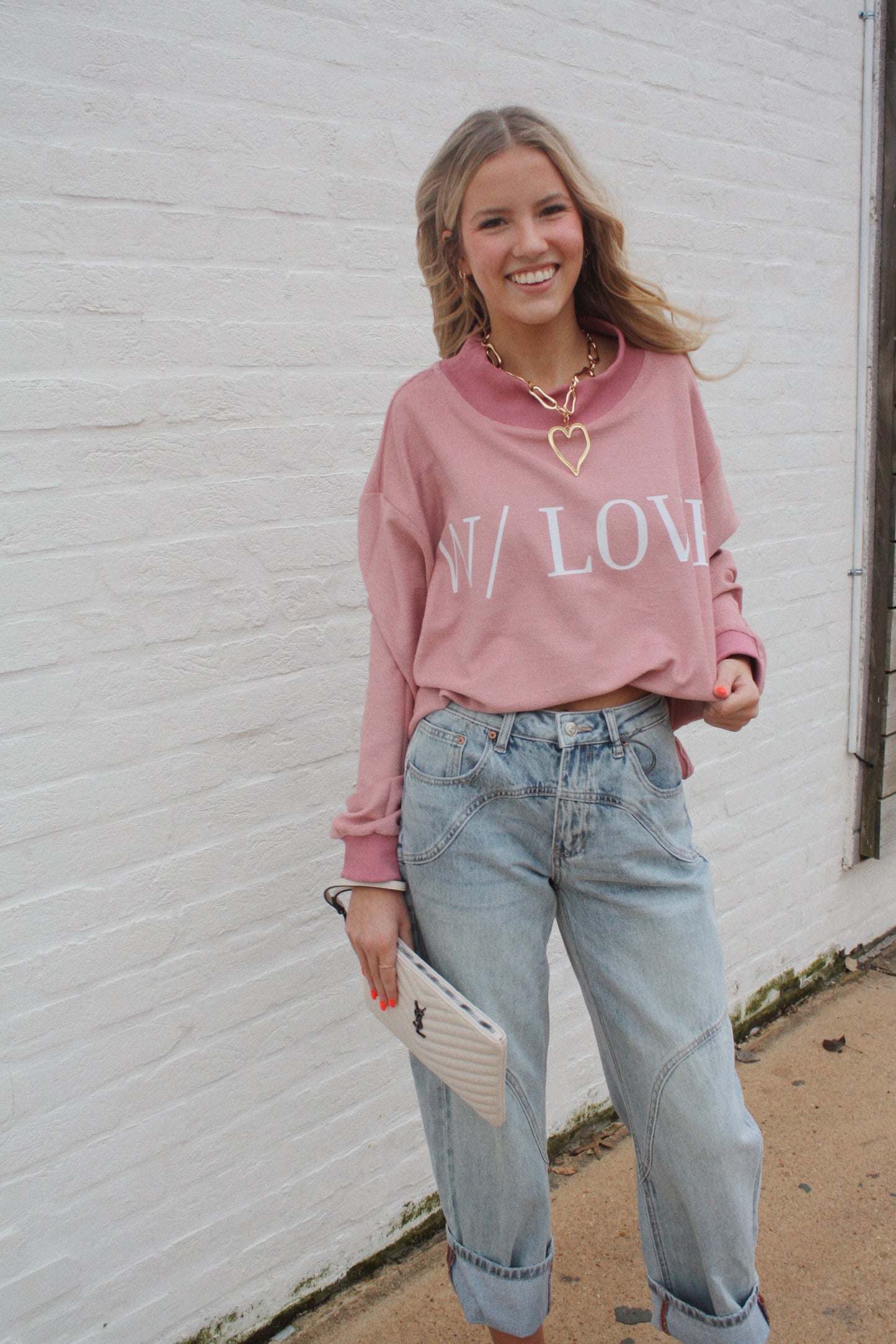 Xo W/ Love Mockneck