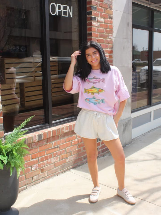 Multi Color Fish Graphic Tee