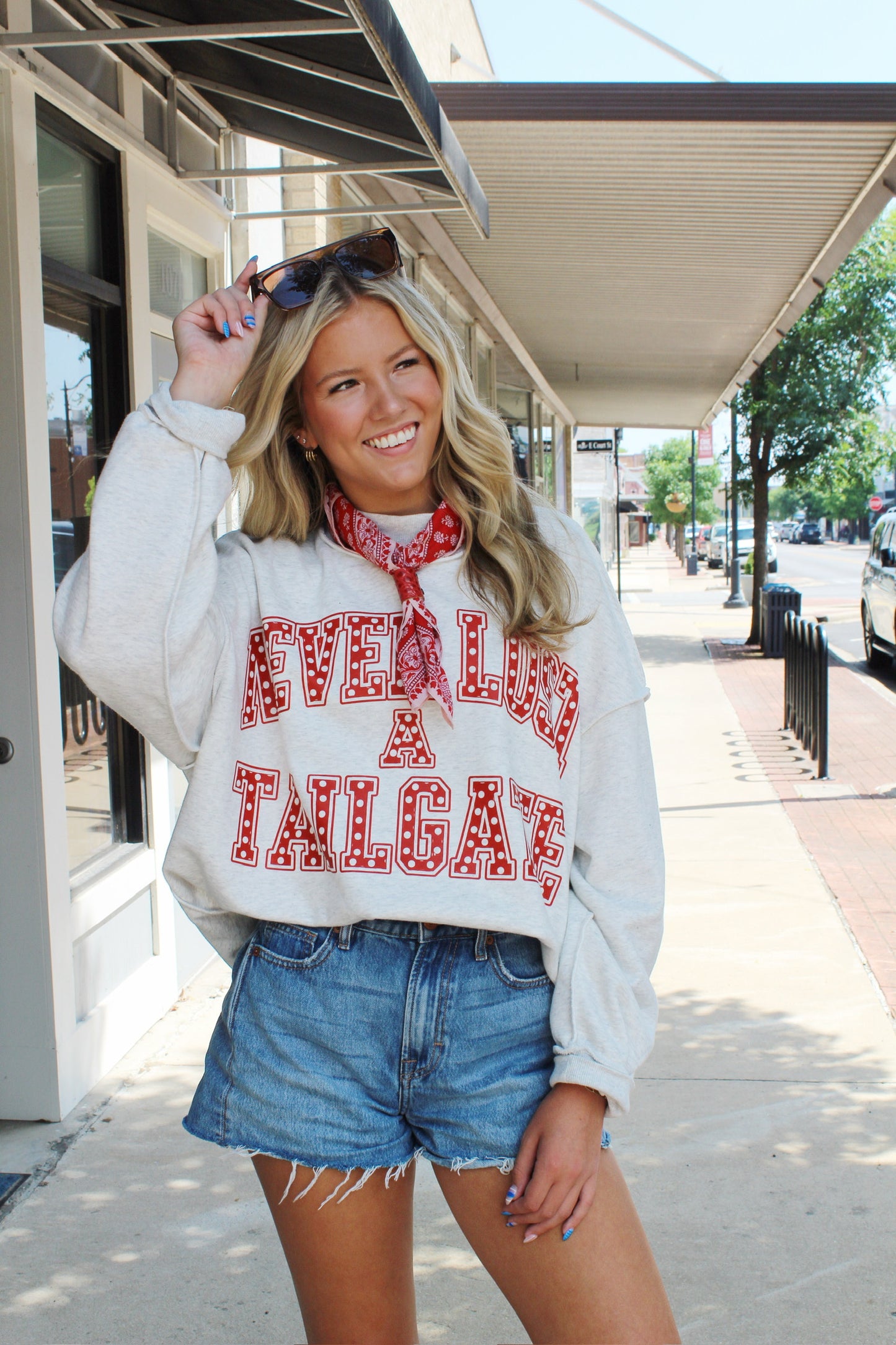 Never Lost A Tailgate Mock Neck