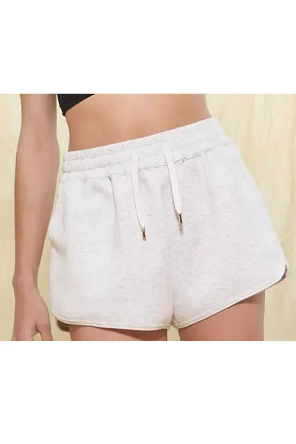 Drawstring Solid Scuba Shorts