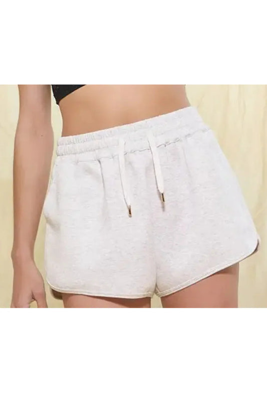 Drawstring Solid Scuba Shorts