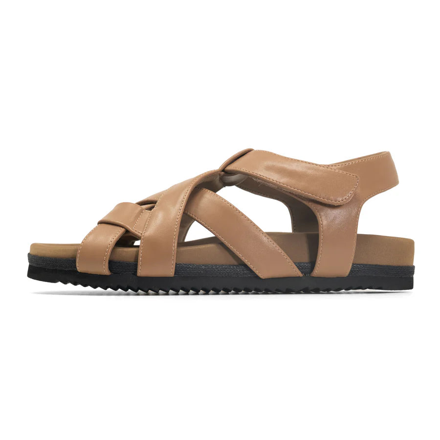 ROAM CRISSCROSS SANDAL DUNE VEGAN LEATHER