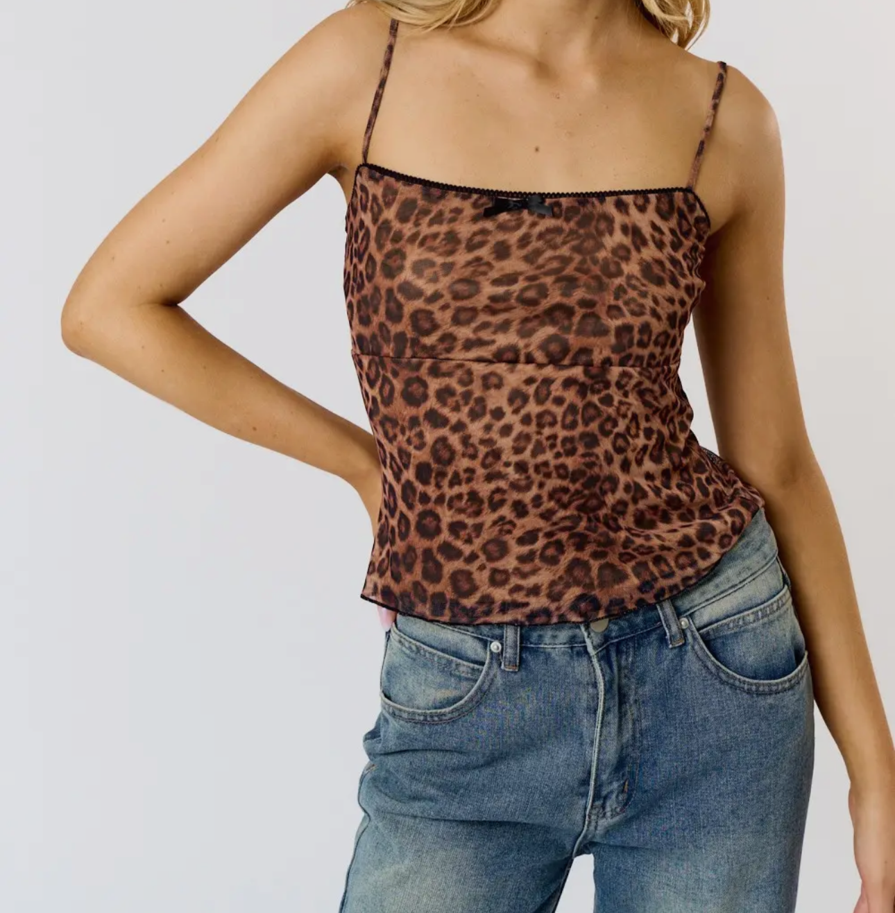 Leopard Mesh Tank