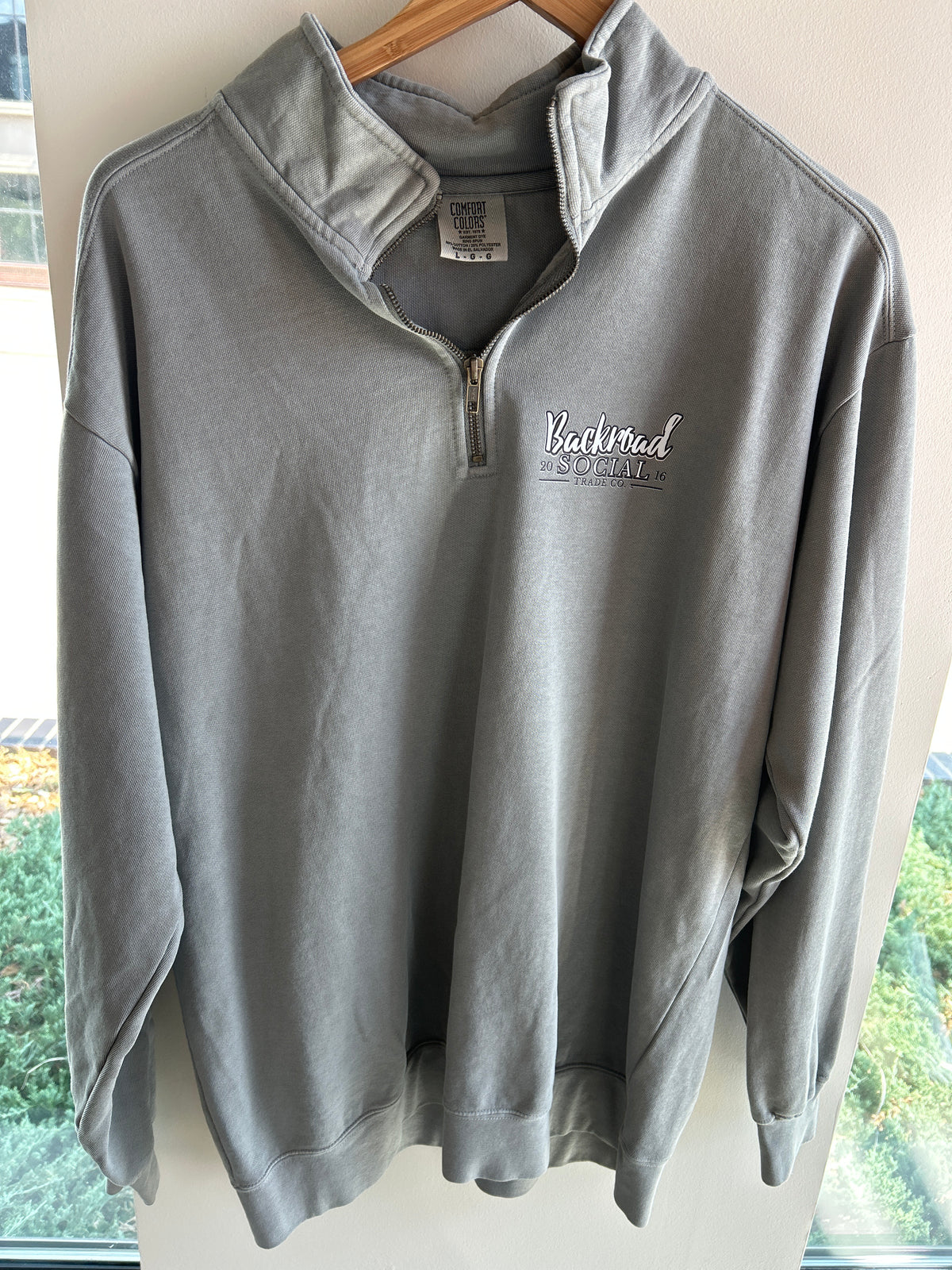 Lab with camo hat quarter zip