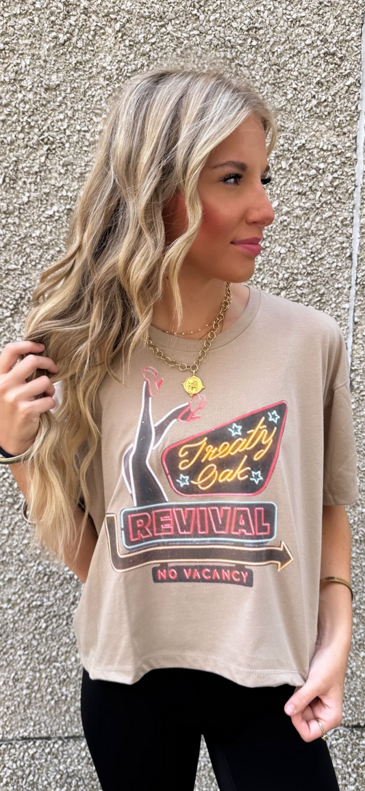 Treaty Oak Revival No Vacancy Cropped Tee