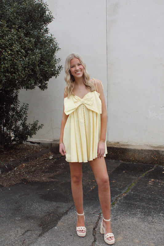 Large Bow Baby Doll Dress