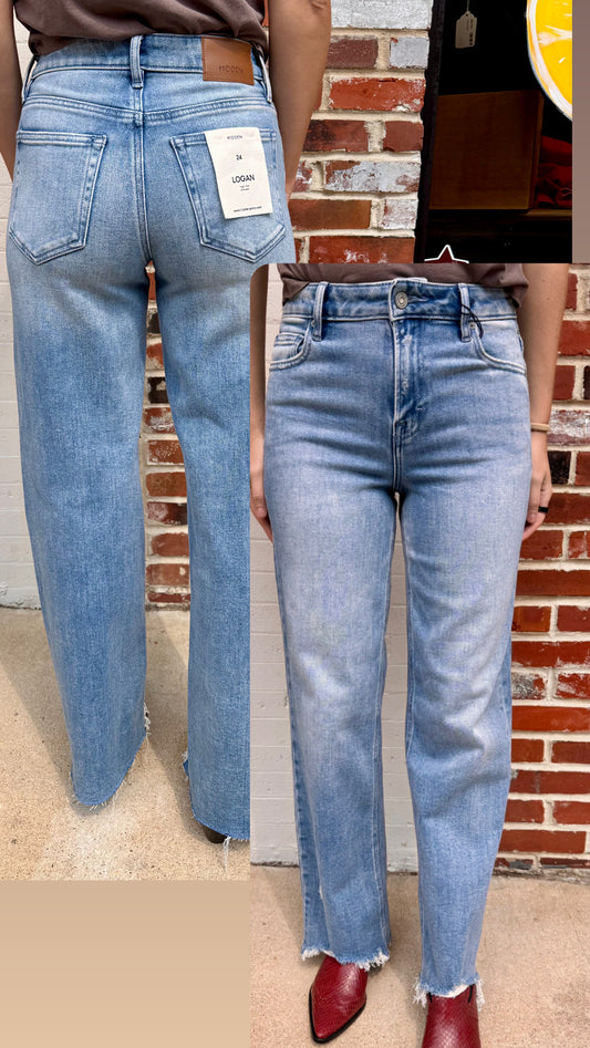 Logan High Rise Dad Jean (lighter wash)
