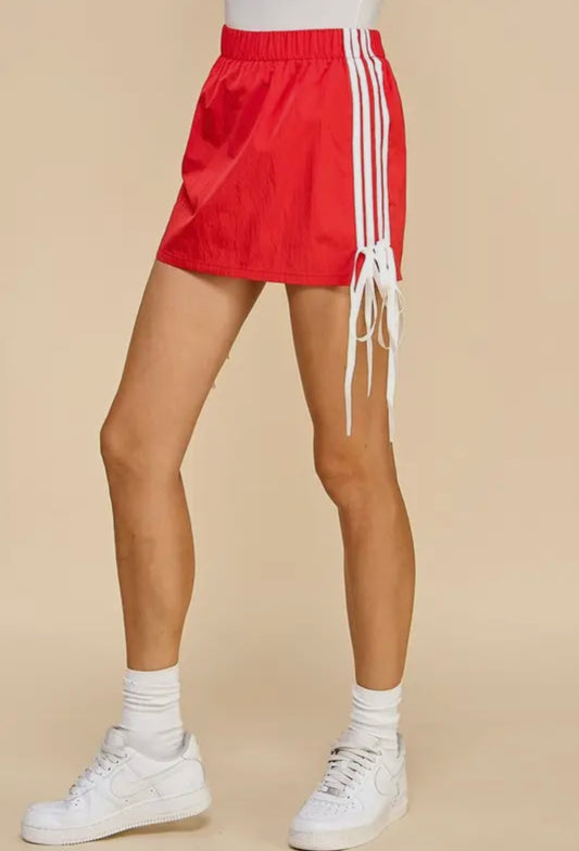Drawstring detail skort