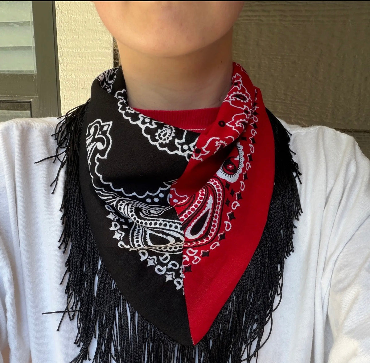 Fringe Double Layer Bandana