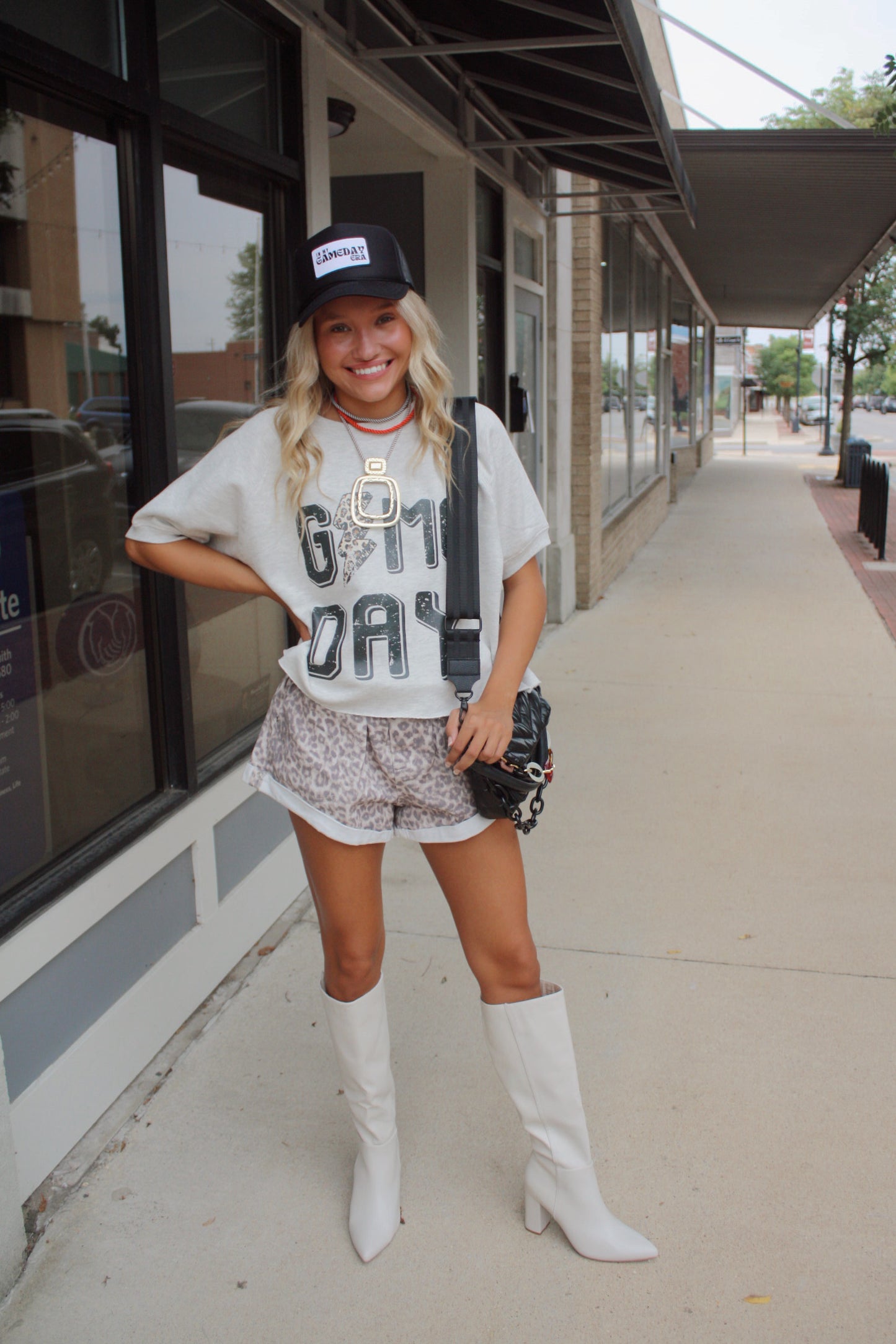 Leppard Lightning Game Day Cropped Sweatshirt