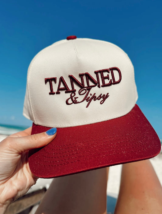 Tanned & Tipsy - Wine Vintage Trucker Hat
