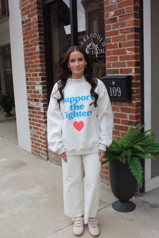 FCKCANCER Reversible Mock-Neck Sweatshirt