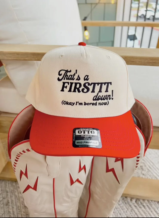 That's a Firsttt Down Vintage Trucker Hat