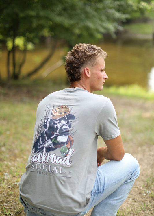 Lab with Camo Hat Long Sleeve