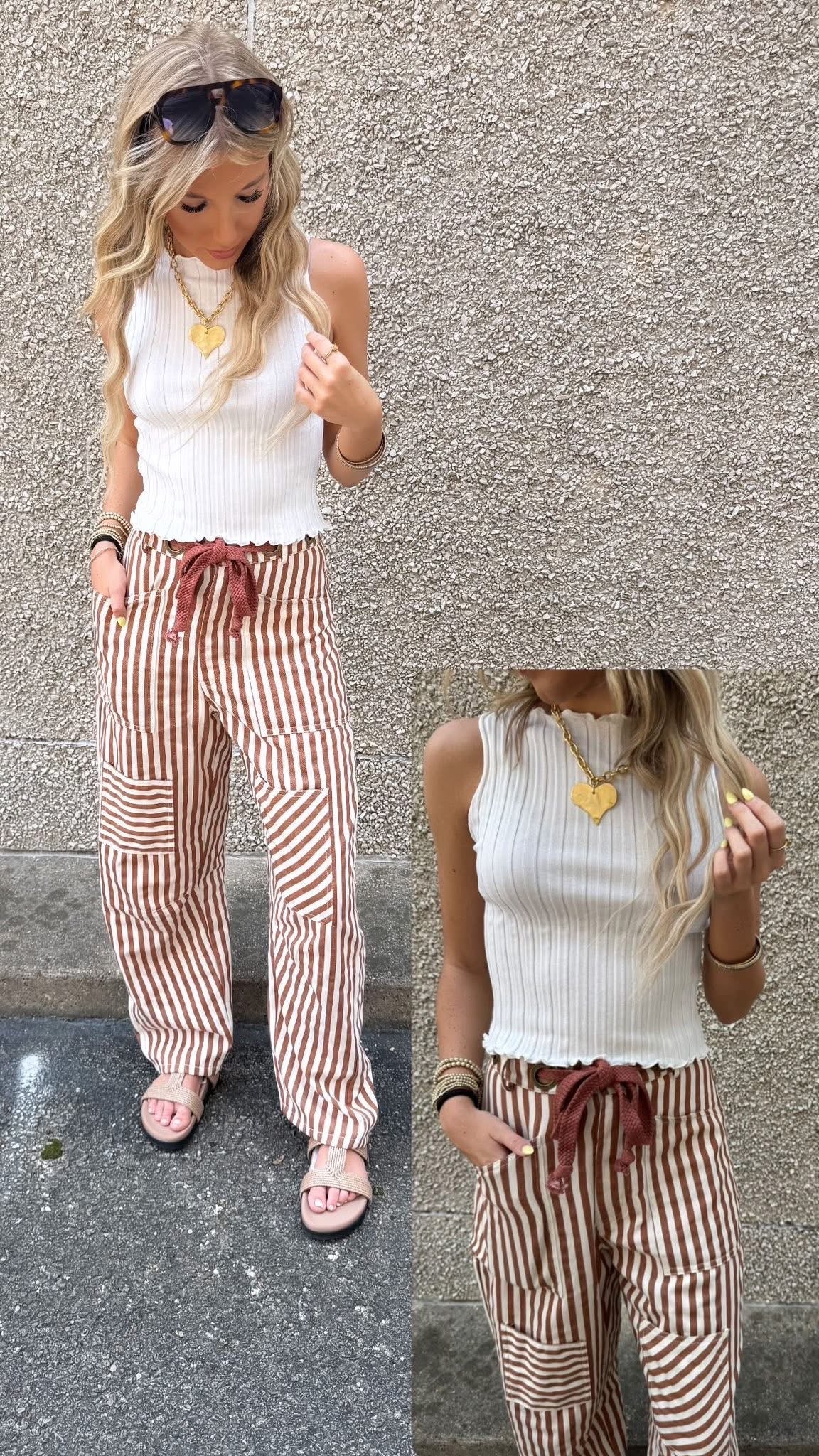 Railraod Stripe Utility Pants