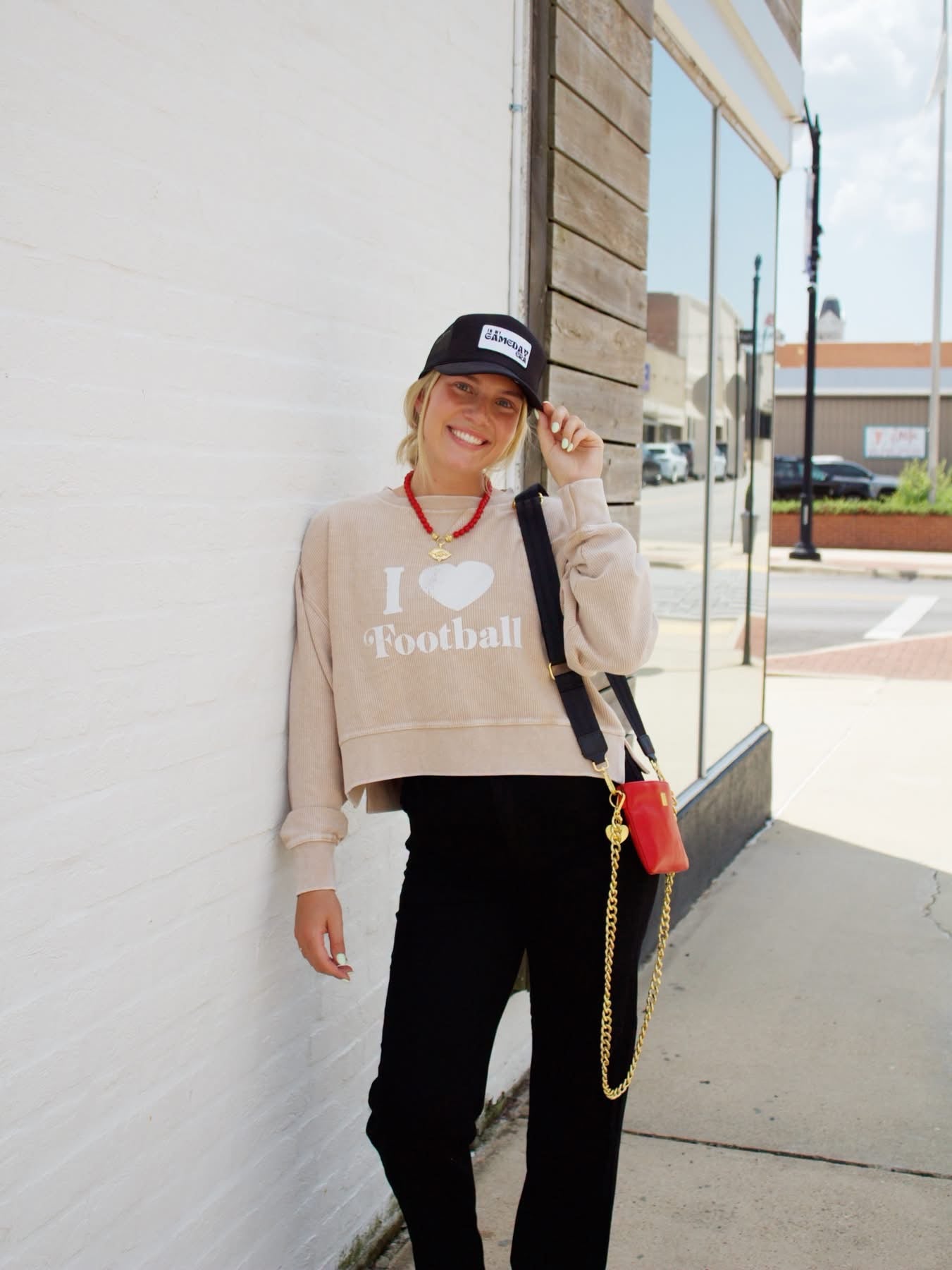 I Love Football Slightly Oversized Sweatshirt