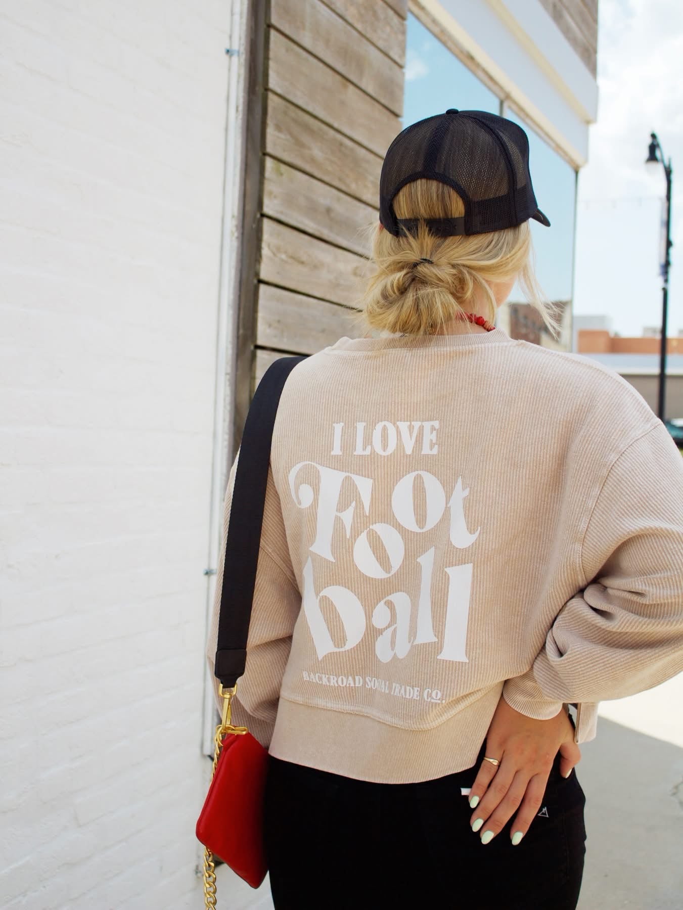 I Love Football Slightly Oversized Sweatshirt