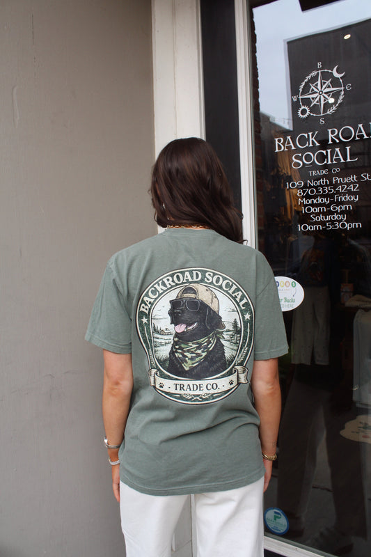 Black Lab with Camo Tshirt